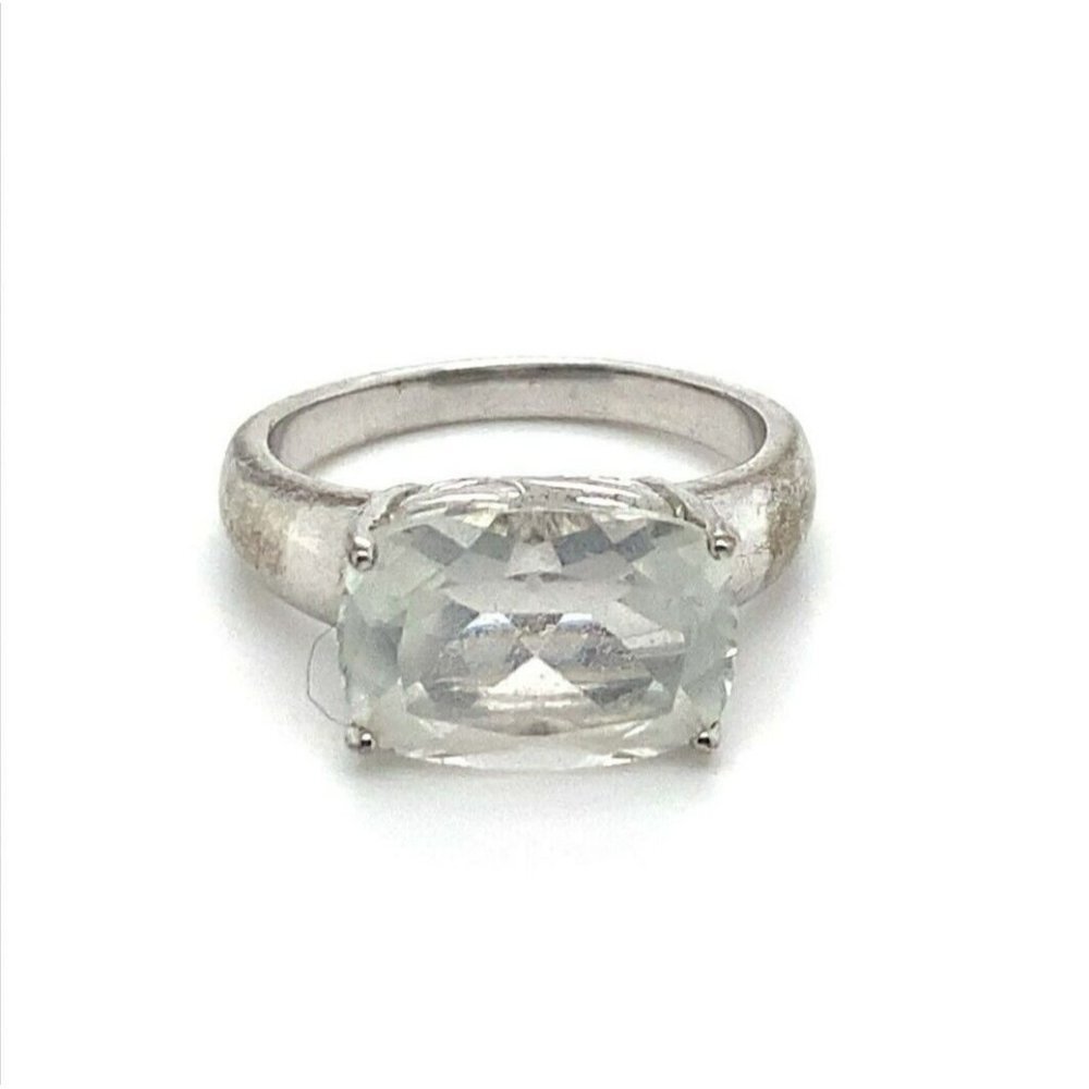 Designer Lenox Sterling Silver & Cubic Zirconia Size 9 Ring! 154